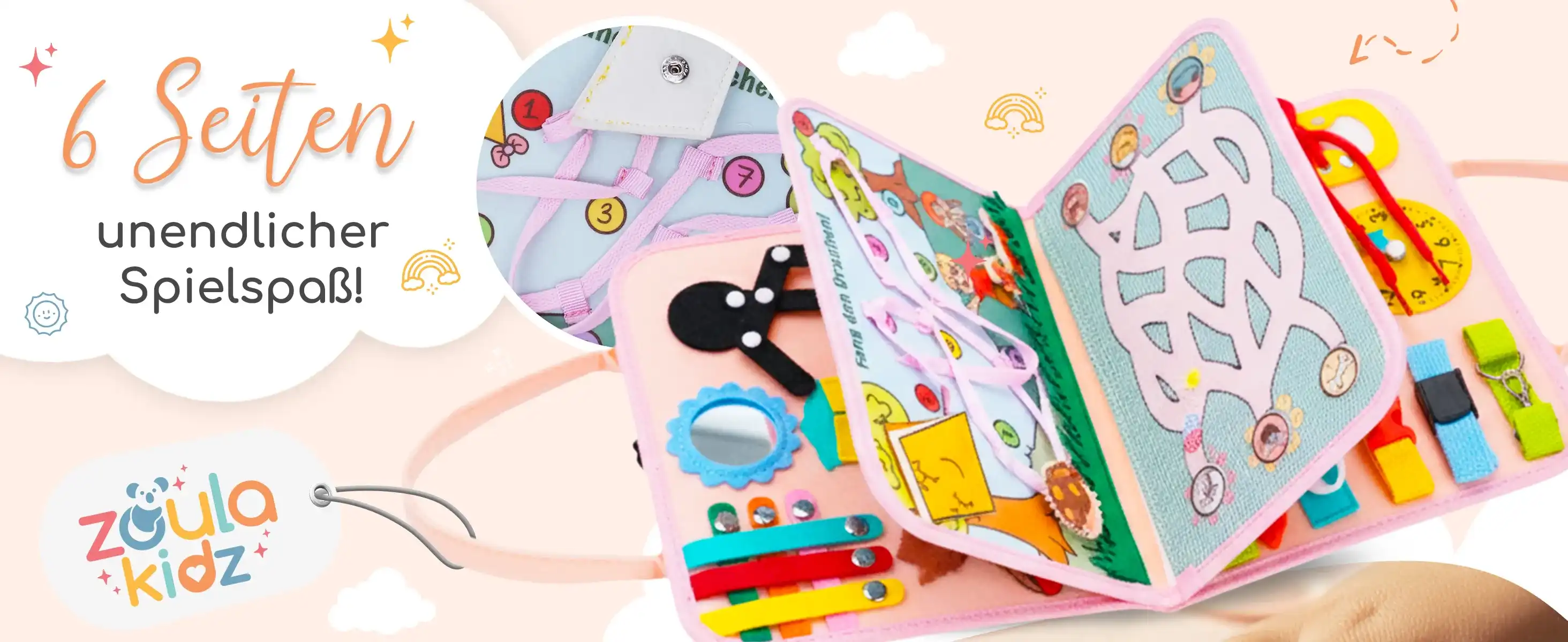Alpaka Busy Board Rosa - Header