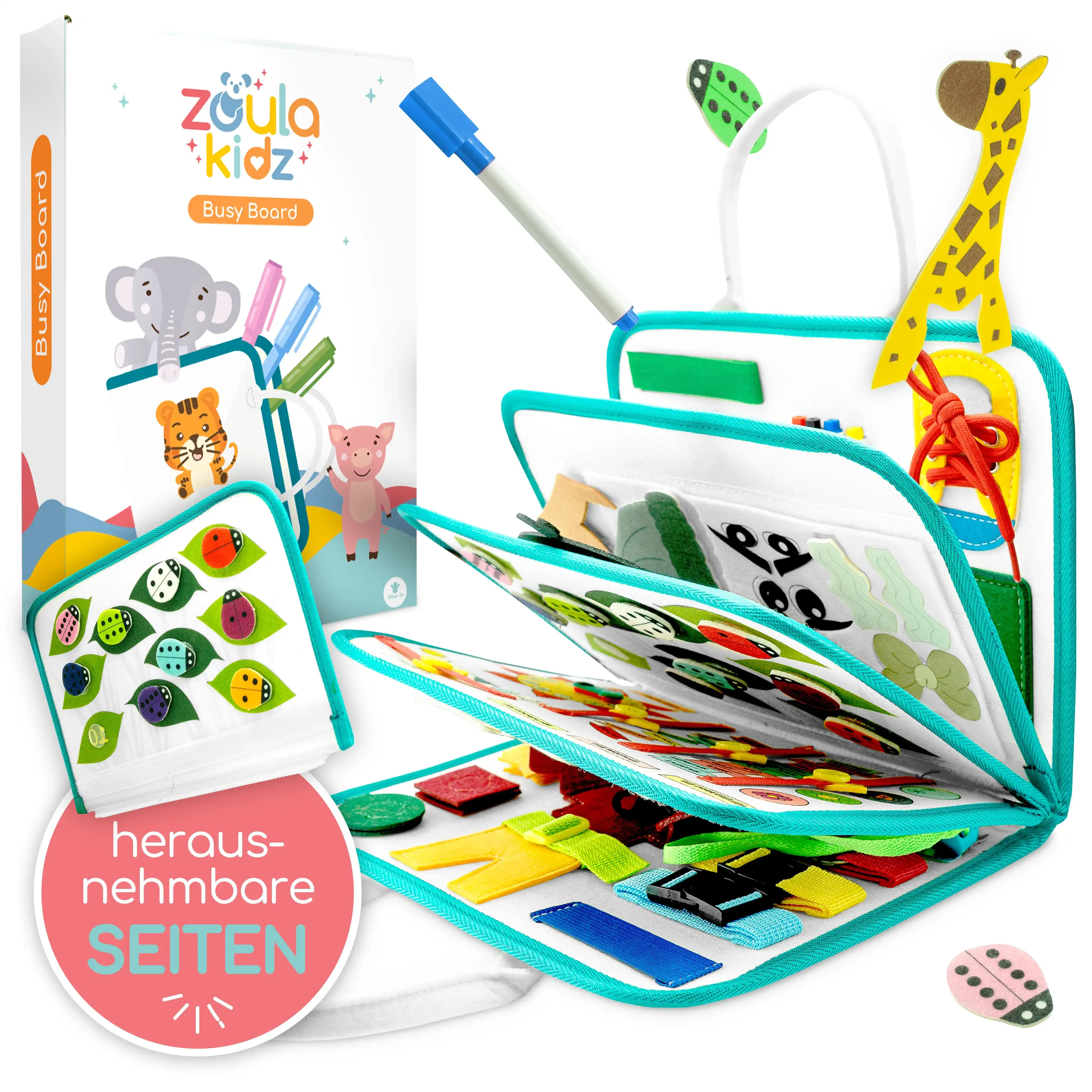 Busy Board Boho - Montessori Lernspielzeug für Kinder ab 3 Jahren